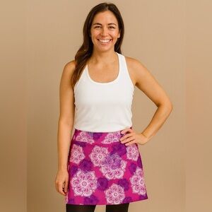 Tranquility Pink & Purple Medallion Workout Skort Size Medium​​​​